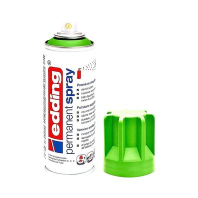Edding 5200 Permanent Spray 200 ml, viele Oberflächen, langlebig Gelbgrün Matt
