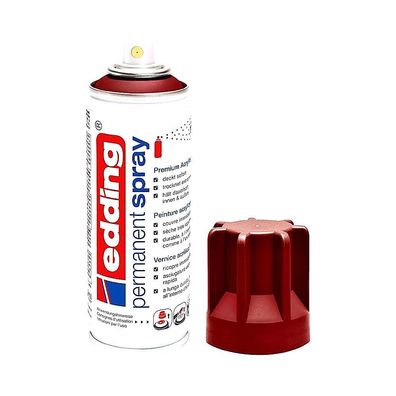 Edding 5200 Permanent Spray 200 ml, viele Oberflächen, langlebig Purpurrot Matt