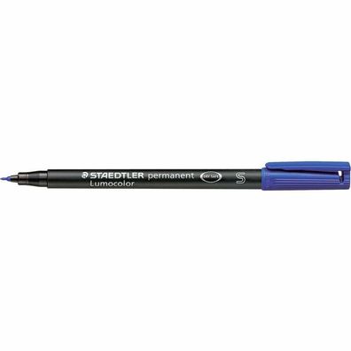 Staedtler Lumocolor Folienstift permanent CD Marker wasserfest Blau / S