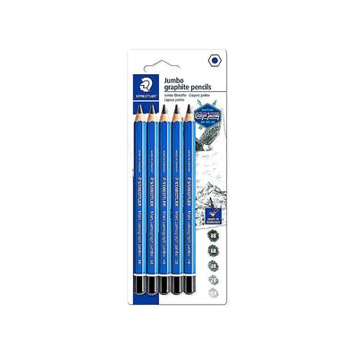 Staedtler Mars Lumograph Jumbo Bleistifte 5er Blisterkarte Zeichenbleistift dick