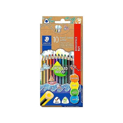 Staedtler Noris Colour Jumbo Buntstifte 10er Kartonetui bunte Farbstifte