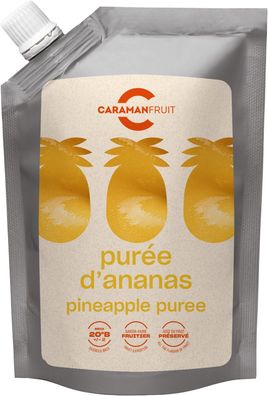 Caramanfruit Ananas Fruchtpüree 3x 1kg tropisch fruchtiges Ananas-Püree Piña