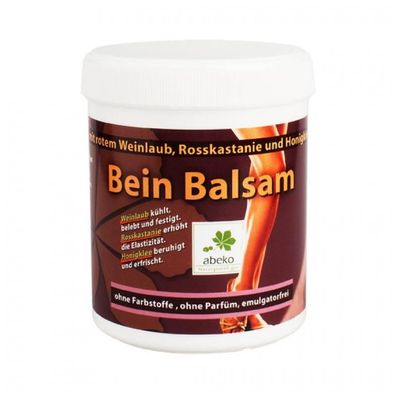 4,95 Euro pro 100ml abeko Bein Balsam mit rotem Weinlaub, Rosskastanie und Honigklee
