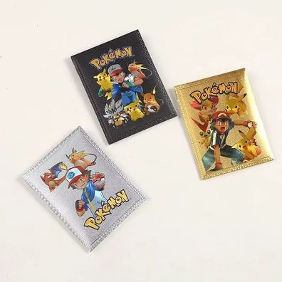 10 Gold oder Schwarzgold Metall Optik Karten Pokemon Zufallskarten (PM041125)