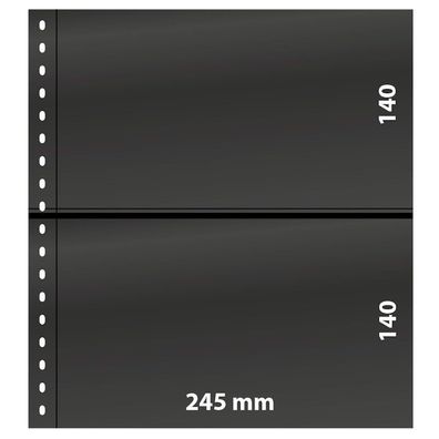 10 Lindner Omnia Einsteckblätter schwarz mit 2 Streifen siehe Beschreibung