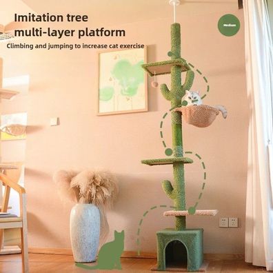 Cactus cat tree, cat climbing frame, cat climbing pole, cat jumping platform, cat