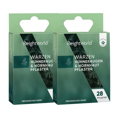 WeightWorld Warzenpflaster mit 28 Salicylsäurepflastern - 2 Pack