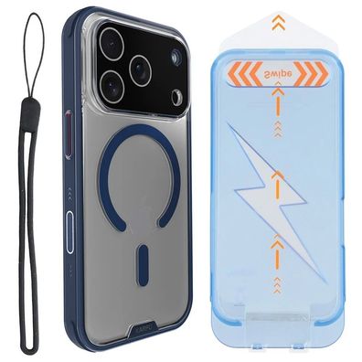 17 Pro Max Magnetic Case TPU PC Waterproof Phone Cover with Screen Protector / Instal