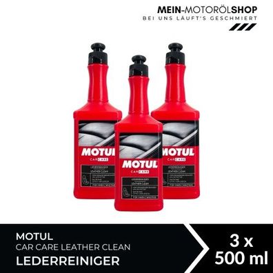 Motul Car Care Leather Clean Lederreiniger 3x500 ML
