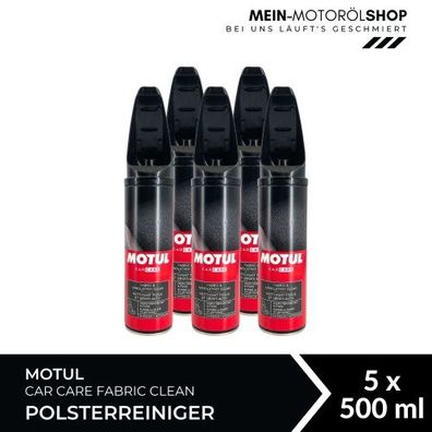 Motul Car Care Fabric Clean Polsterreiniger 5x500 ML