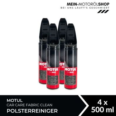 Motul Car Care Fabric Clean Polsterreiniger 4x500 ML