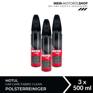 Motul Car Care Fabric Clean Polsterreiniger 3x500 ML