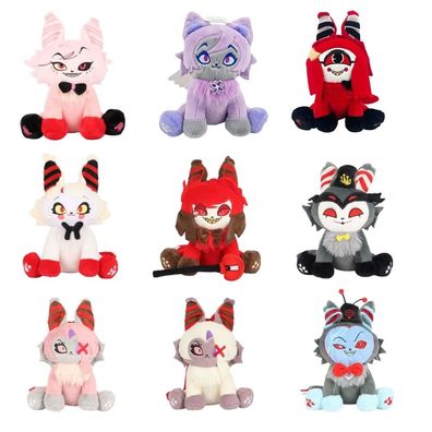 Hazbined Hotel Alastor Husk Meow Katze Plüsch Spielzeug Gefüllte weiche Puppen