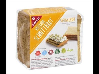 3PAULY 6x Vollkorn Schnittbrot, glutenfrei 500g
