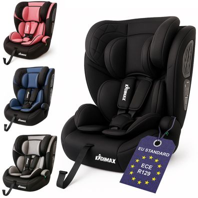 Kidimax® Kindersitz EasyFit 9–36 kg, ECE R129/03, mitwachsend, ohne Isofix
