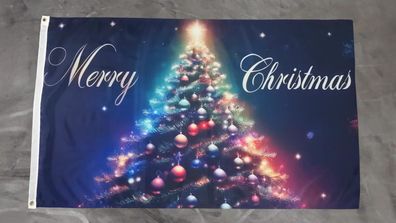 Fahne Flagge Weihnachten Weihnachtsbaum Merry Christmas - 90 x 150 cm