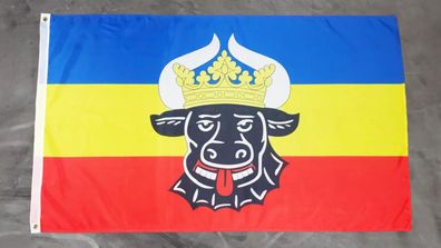 Fahne Flagge Mecklenburg Ochsenkopf - 90 x 150 cm