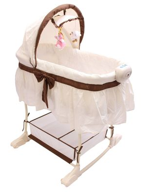 Best For Kids 4-in-1 Schaukelwiege Babybett mit Melodie, Vibration, icht & Nachtlampe