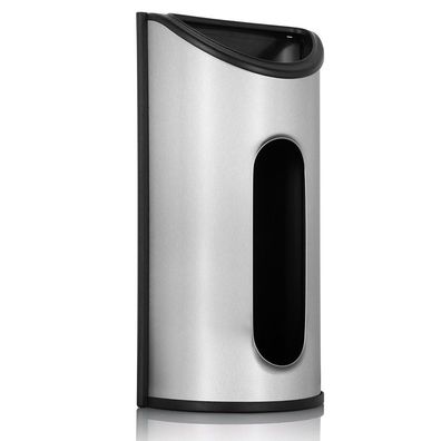 Plastikbeutel Tütenhalter aus Edelstahl mit Wandhalterung Farbe: Silber