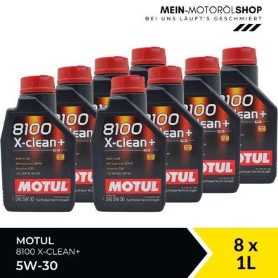 Motul 8100 X-clean+ 5W-30 8x1 Liter