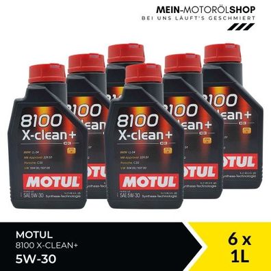 Motul 8100 X-clean+ 5W-30 6x1 Liter