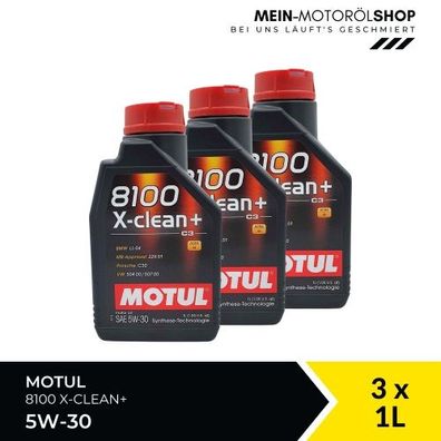 Motul 8100 X-clean+ 5W-30 3x1 Liter