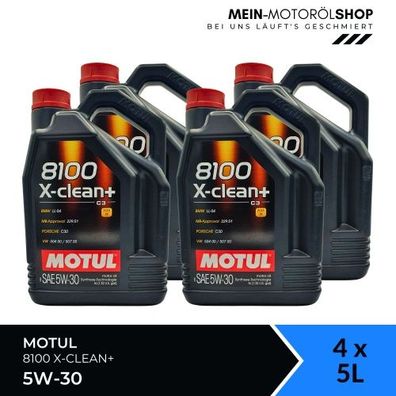 Motul 8100 X-clean+ 5W-30 4x5 Liter