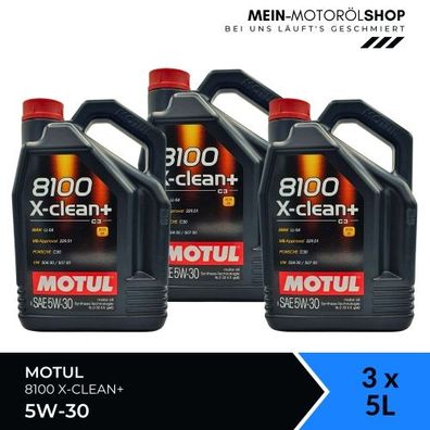 Motul 8100 X-clean+ 5W-30 3x5 Liter