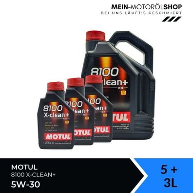 Motul 8100 X-clean+ 5W-30 5 + 3 Liter