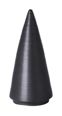 Fink MANDY, Dekobaum, Porzellan, Streifenstruktur, schwarz, L. 9 cm, B. 9 cm, H