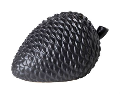 Fink CONE, Deko Zapfen, Porzellan, matt, schwarz, L. 9 cm, B. 9 cm, H. 13 cm Höhe: