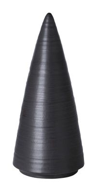 Fink MANDY, Dekobaum, Porzellan, Streifenstruktur, schwarz, L. 11 cm, B. 11 cm,