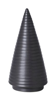 Fink ANOUK, Dekobaum, Porzellan, Linienstruktur, schwarz, L. 9 cm, B. 9 cm, H. 19