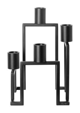 Fink GRANT, Leuchter, 4-flammig, pulverbeschichtet, matt, schwarz, L. 21 cm, B