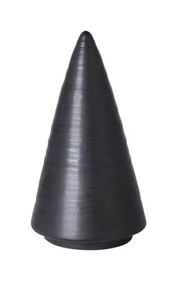 Fink MANDY, Dekobaum, Porzellan, Streifenstruktur, schwarz, L. 7 cm, B. 7 cm, H