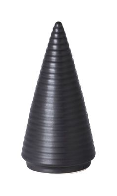 Fink ANOUK, Dekobaum, Porzellan, Linienstruktur, schwarz, L. 7 cm, B. 7 cm, H. 13