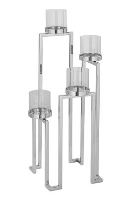 Fink GRANT, Leuchter, 4-flammig, Edelstahl, poliert, glatt, silberfarben, L. 22