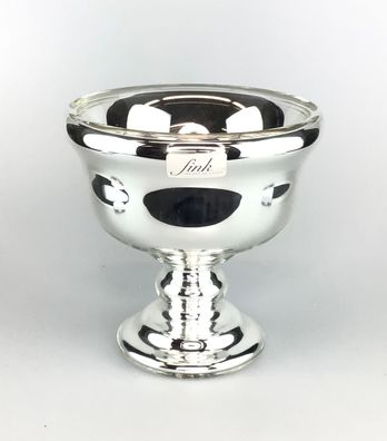 Fink EMPIRE, Glaszylinder, Platinumauflage, transparent, H. 15 cm, D. 15 cm Höhe: