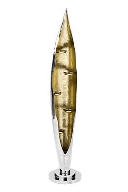 Fink CAVA, Windlicht ohne Glas, 6-flammig, Foliengold, silberfarben, L. 20 cm, B