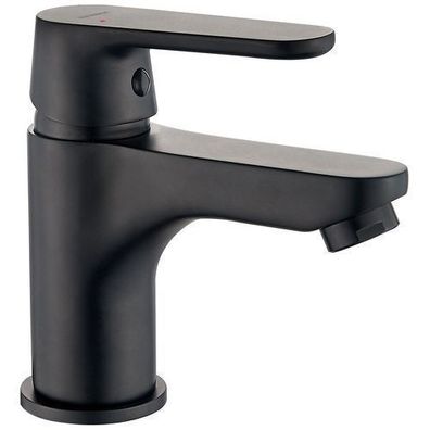 Waschtischarmatur Wasserhahn Kleine DIMA Mischbatterie in Schwarz + Click-Clack