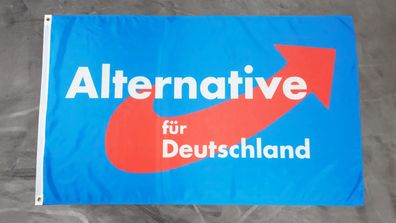 Fahne Flagge AfD - Blau mit Text - Alternative für Deutschland - 90 x 150 cm
