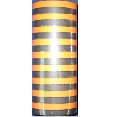 Luftschlange - orange/ schwarz - 4 m