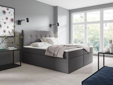 Boxspringbett T-50 , mit zwei Bettkasten, Topper