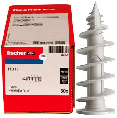 fischer Dämmstoffdübel FID II für WDVS 3,5-4,5 mm Schrauben 50 Stück