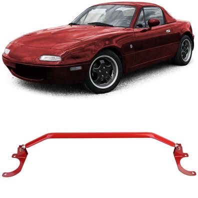 Aluminium Domstrebe Rot vorne 3tlg verstellbar für Mazda MX5 NA NB 89-00