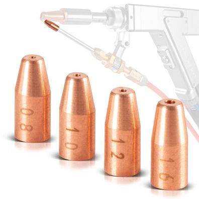 Stahlwerk Drahtführungsdüsen 4er Set 0,8/1,0/1,2/1,6 mm für Laser Schweißgeräte
