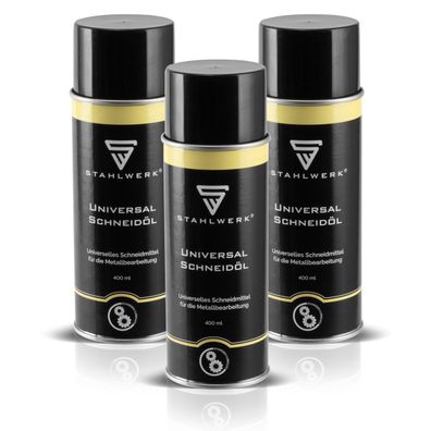 Stahlwerk 3er Set Universal Schneidöl für die Metallbearbeitung zum Sprühen