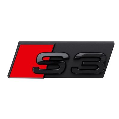Original Audi S3 Schriftzug Kühlergrill Tuning Emblem Plakette Logo schwarz 8Y0071805