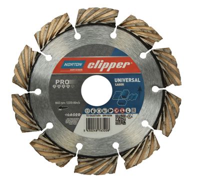 Norton Clipper Diamanttrennscheibe Pro Universal Laser - 125x22,2mm 70184607684