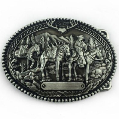 Gürtelschnalle Cowboy USA Wild West Gürtelschließe Wechselschnalle Western Buckle 1-S